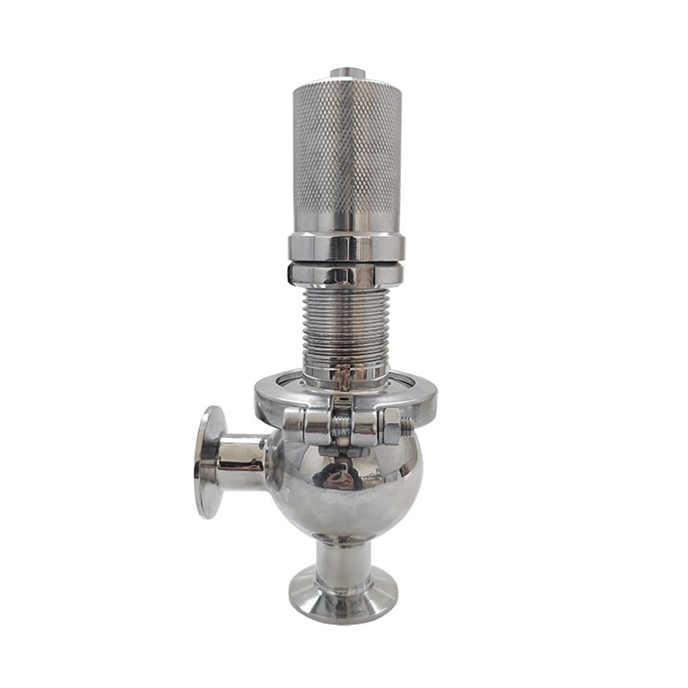 Valvola Di Sicurezza Regolabile A Tre Morsetti Sanitari 1"-2", Acciaio Inossidabile SS304/316L Con Guarnizione FKM, 0,1-4 Bar For Sistemi Industriali Igienici(SS304,1-1/4")