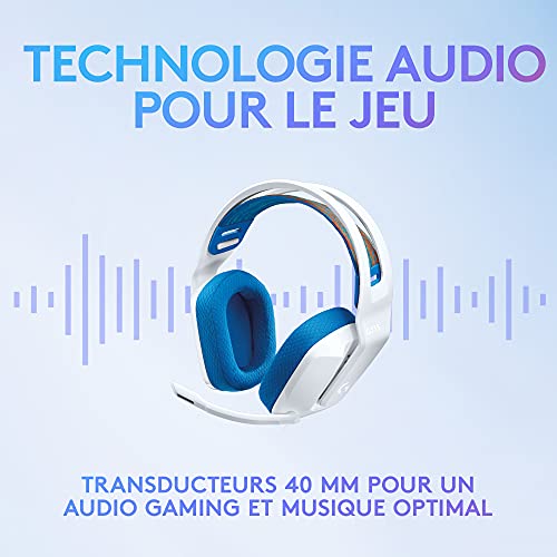 Logitech G335 Casque Gamer Filaire, avec Micro, Prise Audio 3,5 mm, Ecouteurs Mousse à Mémoire de Forme, Léger, Compatible avec PC, PlayStation, Xbox, Nintendo Switch - Blanc