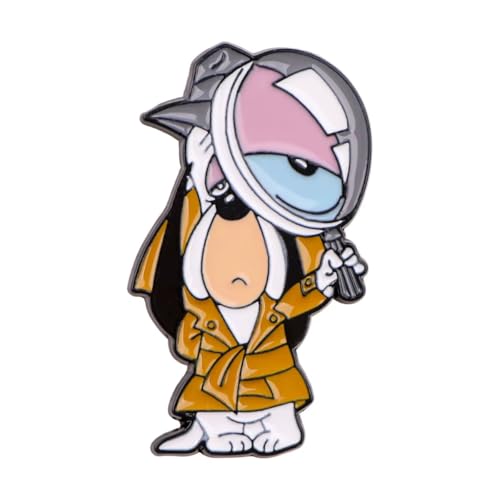 Distrigeek Pin's Droopy le Chien détective, en métal émaillé, badge broche, pins cartoon de collection, pour homme femme, personnage de dessin animé