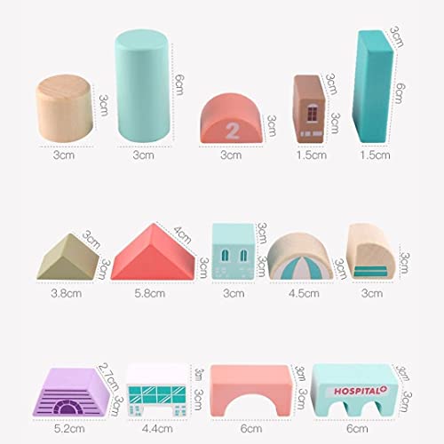 NESTA TOYS - 115 Pieces Wooden City Building Blocks | Stacking Educational Toys |Building Toys for Creative Play (3+ Years Kids) - Image 10