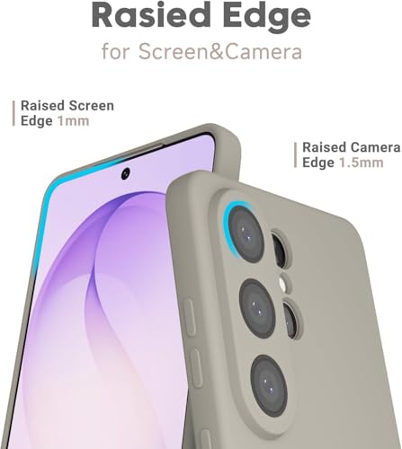Image of DIZORO Microfiber Candy Case Compatible with Samsung S26 Ultra 5g Smooth Touch Cushion Liquid Soft Silicone Gel Rubber Phone Cases Non-Slip Full Body Protective Shockproof Back Cover (Titanium)