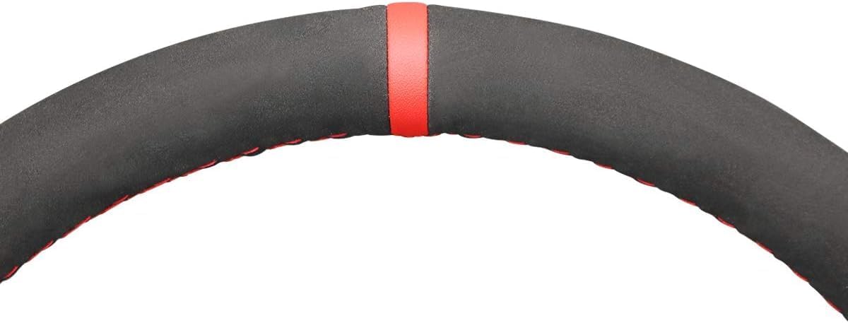 Genuine Leather Steering Wheel Cover for Acura TL 2007 TL Type-s 2007 Car Custom Fit Hand Stitchded OEM Suede Interior Parts DIY Accessories (3)