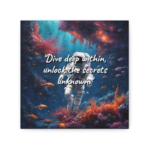 Generic Dive deep within, unlock the secrets unknown. Motivational Canvas
