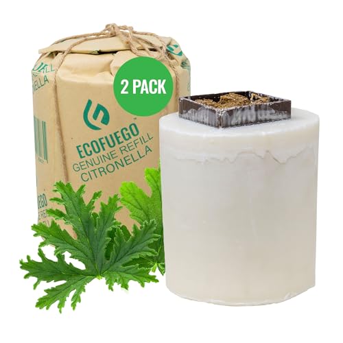 Eco Fuego Fire Pit Wax Refill, Citronella (Pack of 2)