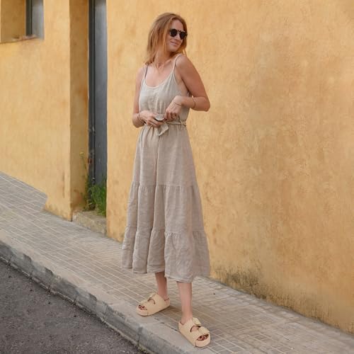 Platform Sandals For Women Raffia Espadrilles Open Toe Flatform Sandals Slip On Slide Sandals Casual Woven Sandals Summer Beach Sandals3