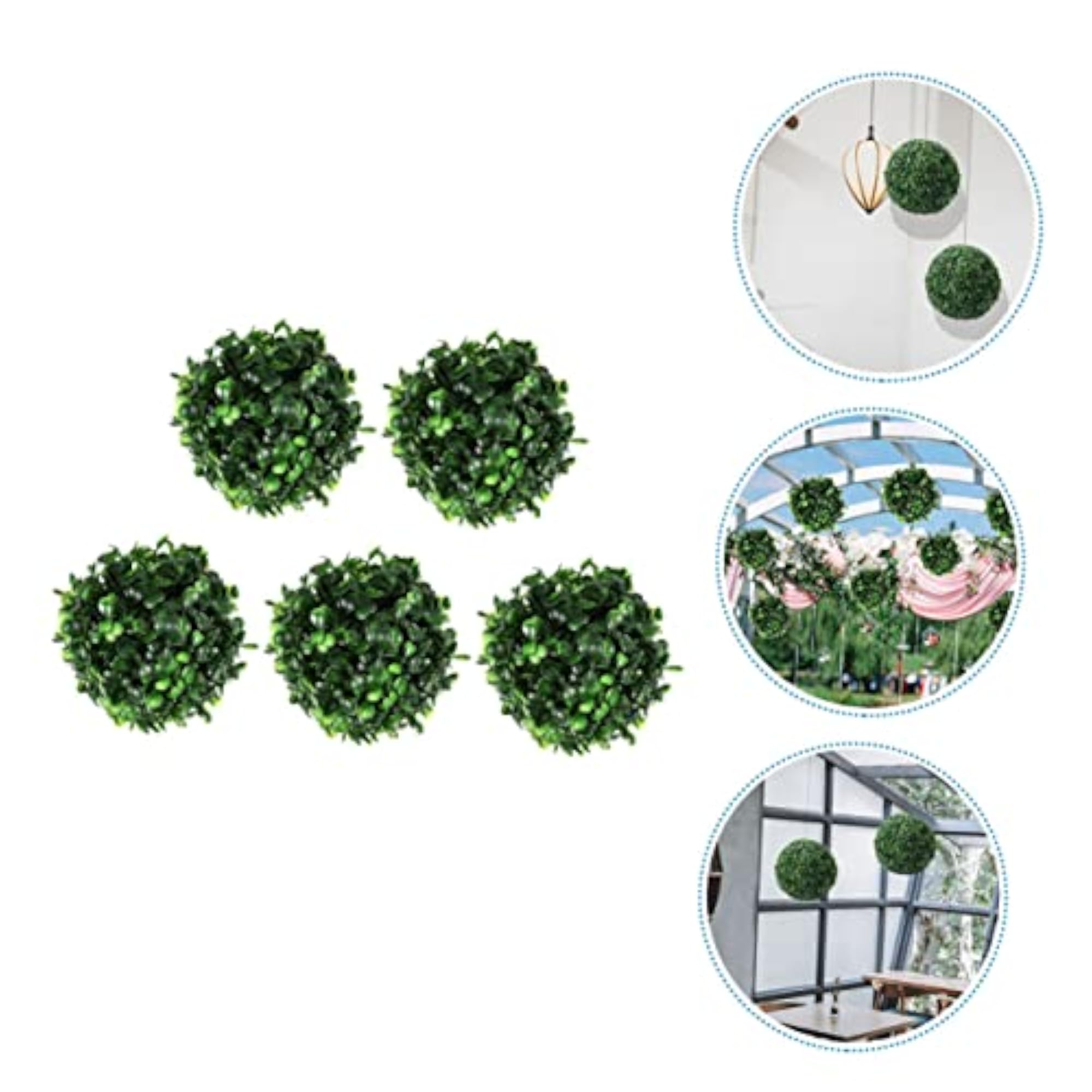 5pcs Artificial Grass Ball Fake Plant Pendant