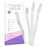 Women’s Dermaplane Razor for Face & Eyebrow - Anti-Cutting Japanese Blades for Eyebrow and Facial Hair Removal, Achieve Silky Skin and Perfect Brows (Transparent, 3 Count)