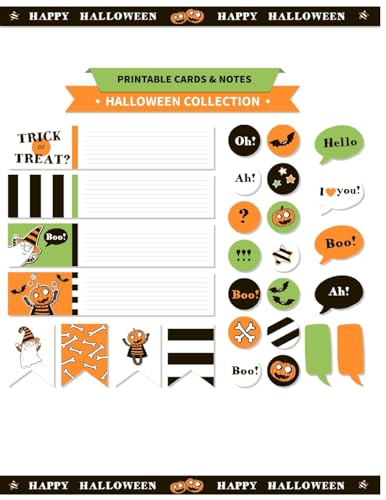 Printable cards and notes : Halloween Collection Printable and: Printable notes & Bookmarks