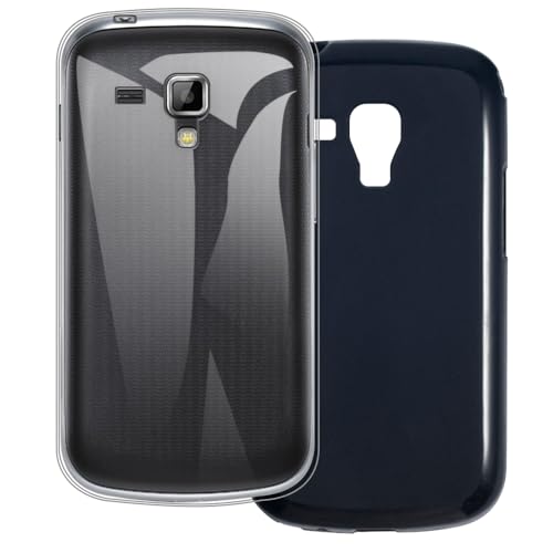UOGNADGD 2 Pack Funda TPU Compatible con Samsung Galaxy Trend S Duos S7562 Funda para Teléfono   Accesorios Protectores Flexibles y Antigolpes con Cortes Precisos (Claro + Negro)