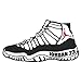 Jordan Retro 11 Shoe Sneaker Flight 23 Michael Basketball NBA Logo Vinyl Decal Sticker - Car Window, Laptop, Wall, Mac (5.5" inches, Black)