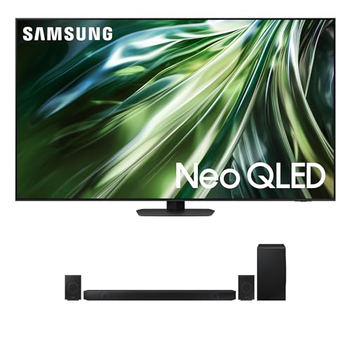 Samsung QN75QN90DAFXZA 75 Inch Neo QLED TV with 4K AI Upscaling and a HW-Q990D 11.1.4ch Soundbar with True Dolby Atmos Sound (2024)