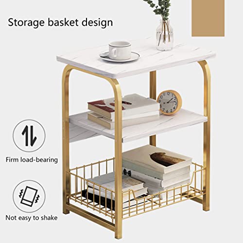 Mesa auxiliar de metal con estantes de 2 a 4 niveles modelo A1 para dormitorio 7