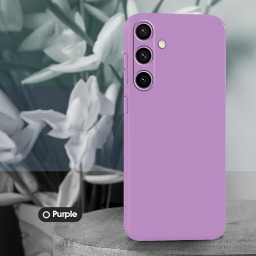 Image of Back Cover for Samsung Galaxy S24 FE 5G | Full Camera Protection | Premium Liquid Silicon Case | Flexible Bumper Case for Samsung Galaxy S24 FE 5G (Purple)