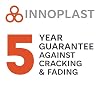 BollardGard 7 x 72 Bollard Cover White - Innoplast (White Blue Tape)