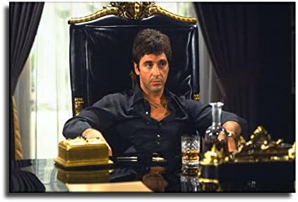 ZLLLII Al Pacino Scarface Movies Tony Montana Poster Decorative Painting Canvas Wall Art Living Room Posters Bedroom Painting 16x24inch(40x60cm)