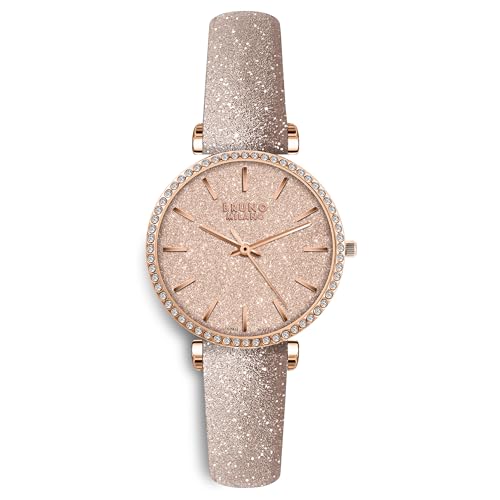 Image of BRUNO MILANO Fashion Forward Diamond Studded Bezel Watch with Added Sparkle for Women and Girls