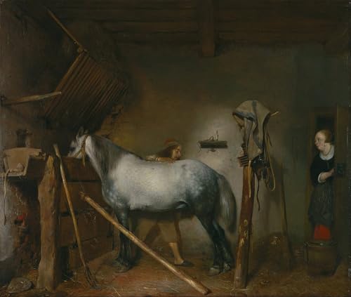 Toile Gerard Ter Borch 60x90cm pour décoration salon et tableau mural moderne