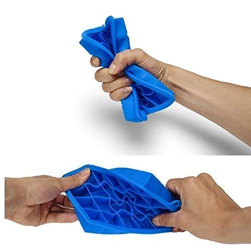 Image of SAMEZONE Ice Cube Trays Easy Release Flexible Silicone Ice Cubes Molds Freezer Ice Trays Stackable for Whiskey Cocktail Stackable Flexible Ice Tray Small Molds Multicolor (1, 24 Sec)