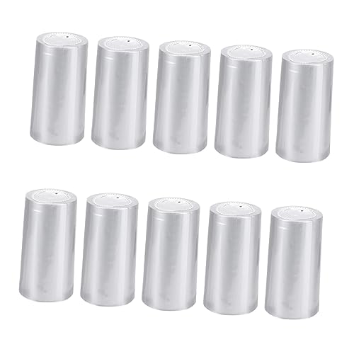 VALICLUD Capsules Thermorétractables 30mm pour Bouteilles De Vin en Plastique PVC Argenté, 100 Pièces, Manchons Faciles à Retirer, Adaptées pour Cave, Bar Et Maison