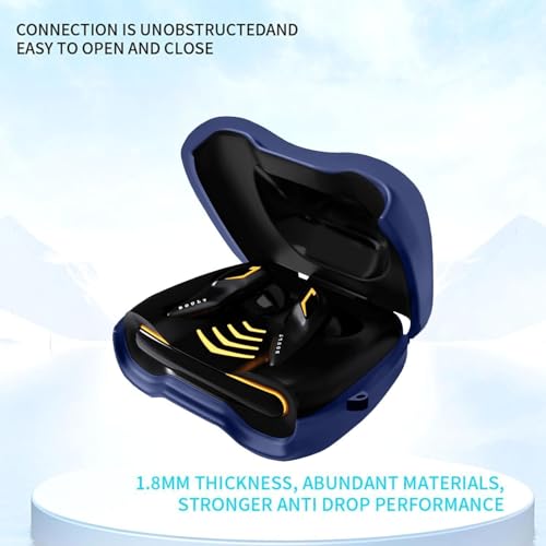 Image of MoonMart Silicone Case Cover Compatible with Boult Astra, UFO, Mustang & GoBoult Ember (Blue)