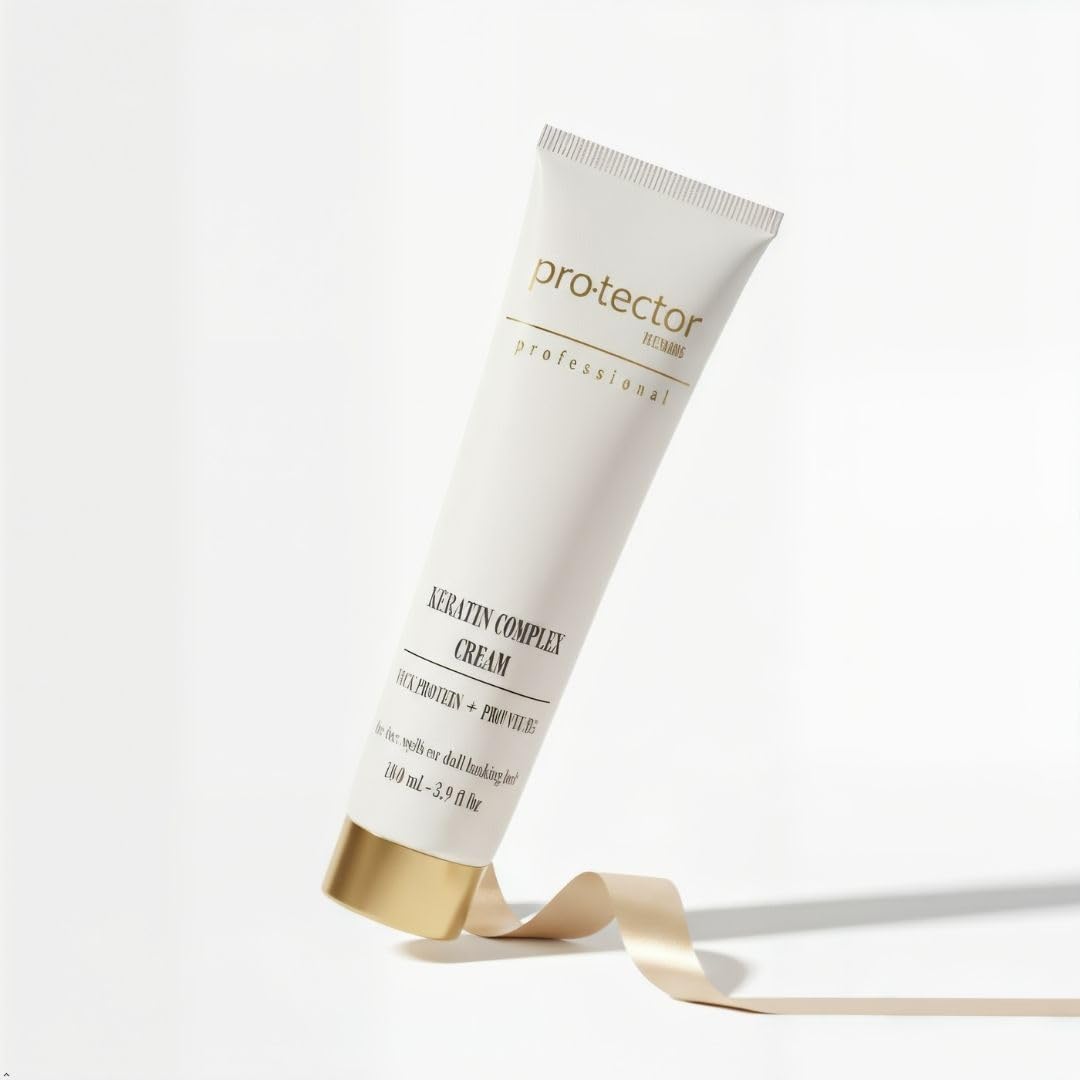 Pro-tector Keratin Complex Cream, Silk Protein + Pro Vitamin B5, Leave-In Smoothing & Repair Treatment for Dry, Frizzy or Damaged Hair, Professional Anti-Frizz Shine, 110 mL / 3.9 fl oz