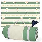 LARUTAN Picknickdecke XXL wasserdicht 200x300 – Provence Design, extra große Picknickdecke gepolstert & isoliert, waschbare Stranddecke sandfrei für Camping, Garten & Outdoor