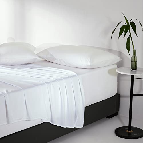 Tumei 100% Bamboo Viscose Sheet Queen Size,White,100% Waterproof Hypoallergenic Mattress Protector Queen Size #TOP2
