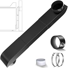 Periscope Dryer Vent, 29-45" Telescoping Dryer Vent Stainless Steel Adjustable Dryer Vent for Tight Space Flat Duct Slim Exhaust Pipe Hose Space-saving Adapter Connector Kit for 4 inch Outlet