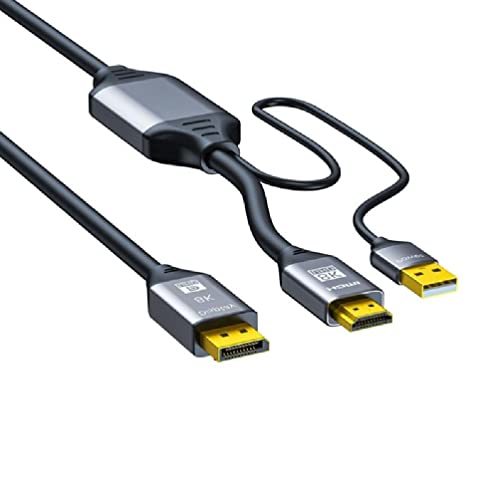 HDMI2.1 - DP1.4 A_v^[ ݊ - RlN^[ `bvfBXvCP[ut j^[rfIRo[^[p  ݊ 2.1 - DisplayPort 1.4