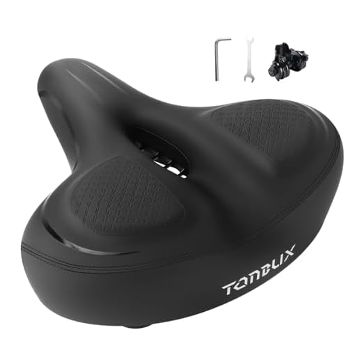 TONBUX Oversized Bike Seat for Men Women Comfort,Wide Bike Seat Cushion Replacement, Breathable Corfortable Bicycle Seat Saddle Compatible with Peloton/Exercise/Stationary/Electric/Cruiser Bikes
