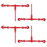 4er-Pack Ratschengurte 1/2"-3/8" Für Ketten Der Güteklasse 70-80, Sichere Ladungssicherung Mit G70-Haken Und Verstellbarer Länge (25"-32"), Robust Für Verzurren, Transportieren Und Abschleppen