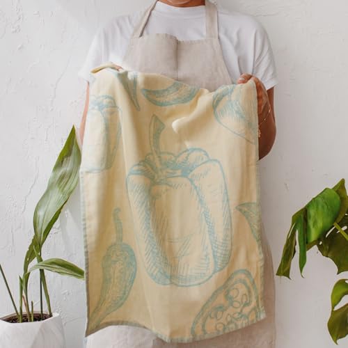 sea me at home Dish Towels for Kitchen, Jacquard Tea Towel Set, Stylish and Functional, A Great Gift for Any Home, 100% Turkish Cotton Towel Set of 4 (Garden Vegetables) by sea me at home - Used condition - Image 5