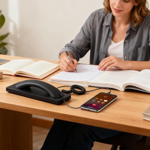 Combiné rétro avec réduction du bruit pour simplifier la vie des personnes âgées