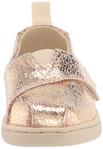 Toms Tiny Girl's Alpargata Espadrille Loafer Flat, Gold Crackle Foil, 11 #TOP1