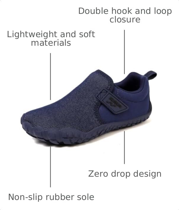 Image of KUBUA Kids Barefoot Shoes Boys Girls Slip On Minimalist Sneakers for Walking Tennis Athletic Hiking Toddler Little Big Kid
