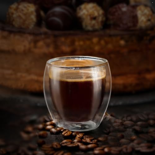 Creano Insulated Double Walled Espresso Glasses 100ml - Handmade Heat Resistant Mugs - Set of 2 - Image 6