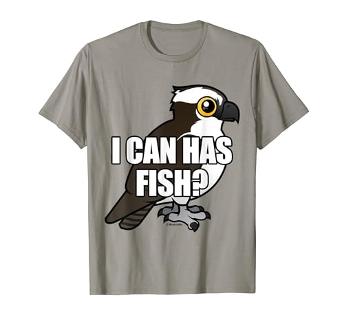 I Can Has Fish Funny Cartoon Osprey Meme Birdorable Raptor T-Shirt