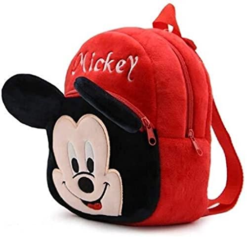 MICKEY Kids School Bag/Red-Black/kids toddler plush animal cartoon mini travel bag backpack for baby girl boy 3-6 year