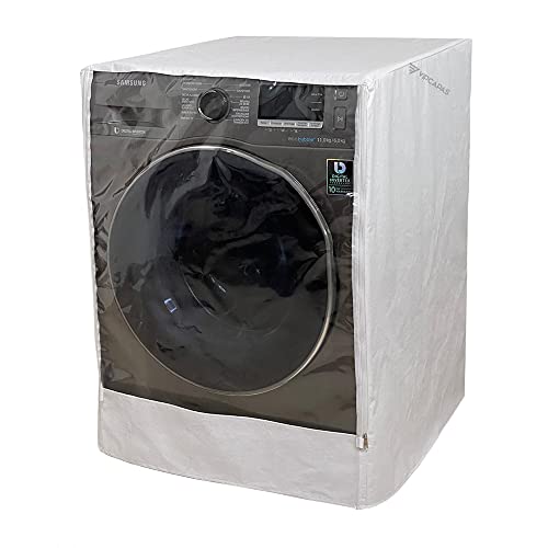 Capa Lava E Seca Samsung 11kg Abertura em Ziper Com Transparente (Branco)