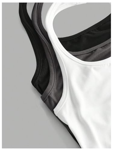 Floerns Girl's 3 Piece Solid Sleeveless Halter Tops Slim Fit Basic Tank Top3