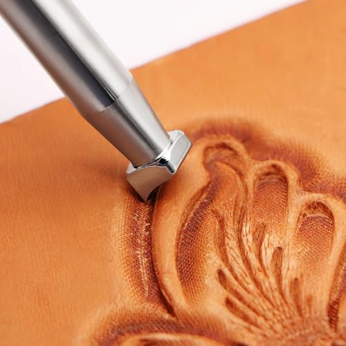 Leather Stamps Back Beveled Stamps 304 Stainless Steel Stamping Tool Arc Angle Beveling Set 3Pcs Professional LeatherCrafts Carving DIY Kit by Beststamp - Used condition - Image 3