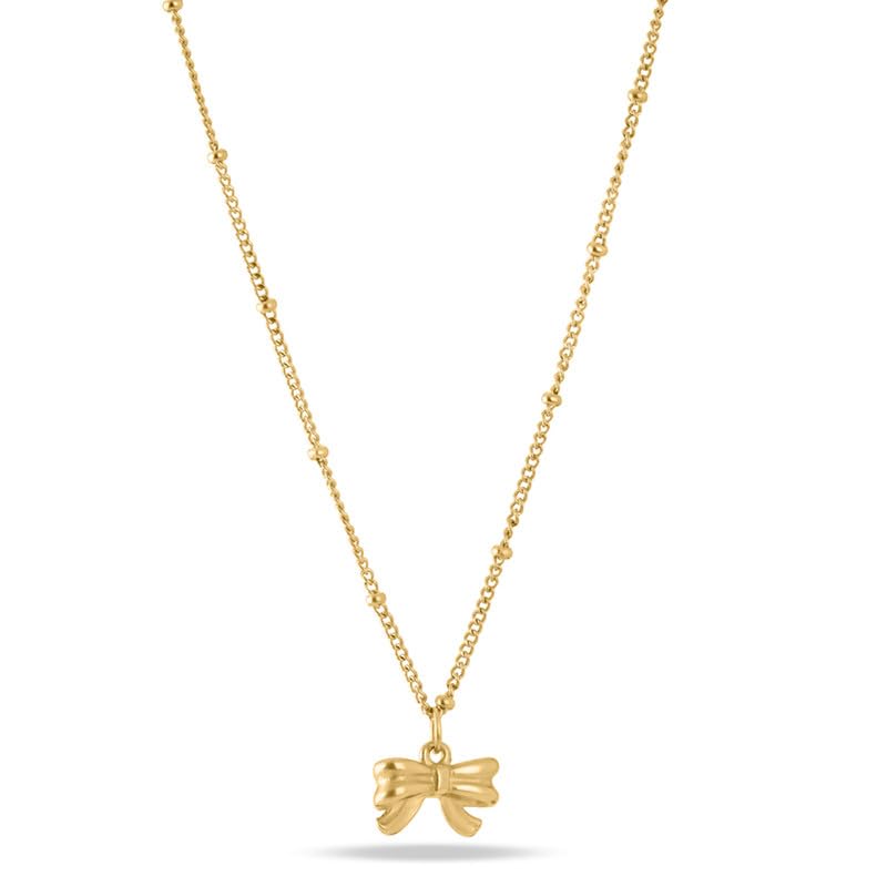 palmonas Gilded Bow Necklace for Women - Gift for Girls & Women | Waterproof & Anti-Tarnish Necklace-picture-15