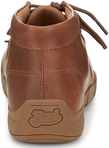 Justin Men's Cappie Cowhide Leather Casual Lace-Up Shoe Moc Toe Brown 10 D(M) US | Image 4