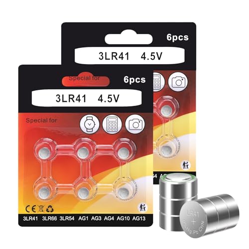 JOXIYECLTL 3LR41 3AG3 3x392 Batteries 4.5V for Bore Sight, Toys, Digital Camera (12 Pack)