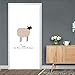 XKSJWY Poster Per Porte 3D Adesivo Per Porta Pecora Animale Dei Cartoni Animati 77X200Cm Autoadesivo Per Home Decor Impermeabile Wall Murale Per Soggiorno Camera Da Letto Cucina Bagno Adesivi Poster