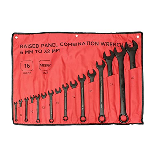 Abn Metric Wrenches Set - 16 Piece Small Metric Wrench Set 6Mm To 32Mm Metric Combination Wrench Set With Roll Up Pouch #TOP2