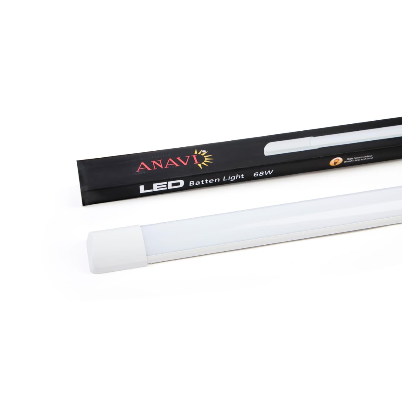 ANAVI Aluminium Led Flat Tube Light 4 Feet, White Batten 6K Color, (68watt, Pack of 1)-image-6