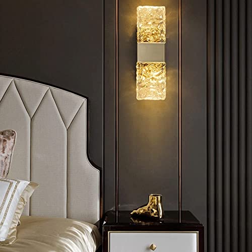 Luces de pared de cristal LED con brillo confort para dormitorios 7