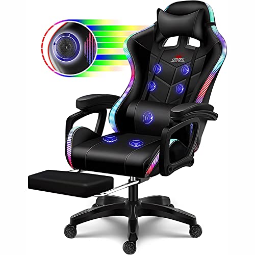 Chaise de jeu vidéo ergonomique pour soulager le mal de dos noir - 2