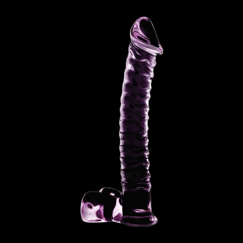 Dildo en verre borosilicate Model 23 rose de 21.5 x 4 cm pour l'intimité